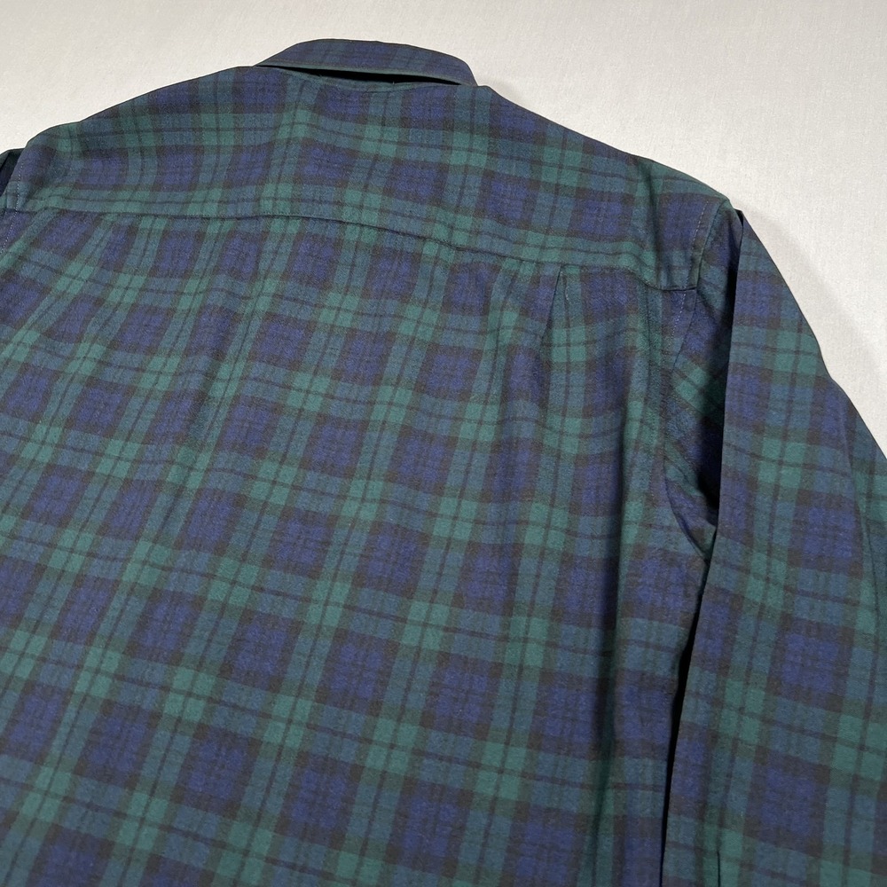 Pendleton Men's M Medium Black Watch Tartan Plaid Button Down Wool Shirt - Picture 7 of 13